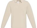 Clyde bluza polo do rugby unisex, oatmeal