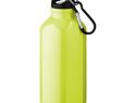 Aluminiowa butelka na wodę Oregon z karabińczykiem o pojemności 400 ml, neonowy żółty