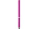 Moneta długopis z aluminium z recyklingu, magenta
