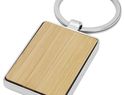 Prostokątny brelok do kluczy Neta z bambusa, naturalny