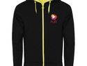 Fuji bluza unisex, czarny / fluor yellow