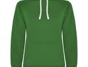 Urban damska bluza z kapturem, kelly green / biały