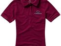 Damskie polo Calgary z krótkim rękawem, bordo