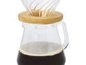 Geis szklany ekspres do kawy, 500 ml, przezroczysty / natural