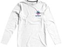 Ponoka long sleeve men's organic t-shirt, biały