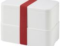 MIYO dwupoziomowe pudełko na lunch, biały / biały / czerwony