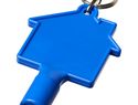 Klucz do skrzynki licznika w kształcie domku Maximilian z brelokiem, niebieski