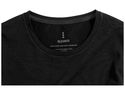 Damski T-shirt organiczny Ponoka z długim rękawem, czarny