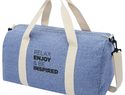 Pheebs torba podróżna z powtórnie przetworzonej bawełny i poliestru, 450 g/m², granatowy melanż