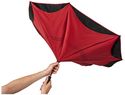 Odwrotnie barwiony prosty parasol Yoon 23”, czerwony / czarny