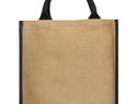 Jutowa torba prezentowa Chennai, naturalny / czarny