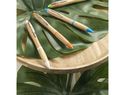 Bambusowy długopis Nash, piasek pustyni / jasnoniebieski