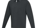 Clyde bluza polo do rugby unisex, czarny