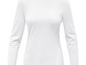 Ponoka long sleeve women's organic t-shirt, biały