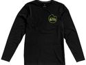 Męski T-shirt organiczny Ponoka z długim rękawem, czarny