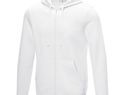 Ruby men’s organic recycled full zip hoodie, biały