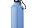 Aluminiowa butelka na wodę Oregon z karabińczykiem o pojemności 400 ml, jasnoniebieski