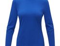 Ponoka long sleeve women's organic t-shirt, niebieski