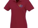 Helios - koszulka damska polo z krótkim rękawem, bordo