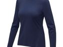 Ponoka long sleeve women's organic t-shirt, granatowy