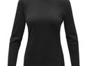 Ponoka long sleeve women's organic t-shirt, czarny