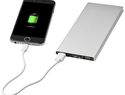 Aluminiowy powerbank Plate 8000 mAh, srebrny