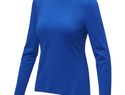 Ponoka long sleeve women's organic t-shirt, niebieski
