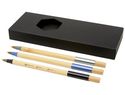 Kerf 3-częściowy zestaw bambusowych długopisów, czarny / piasek pustyni
