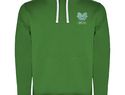 Urban męska bluza z kapturem, kelly green / biały