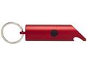 Flare latarka LED i otwieracz do butelek z łańcuchem do kluczy wykonany z aluminium IPX z recyklingu, czerwony
