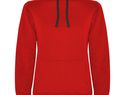 Urban damska bluza z kapturem, czerwony / czarny