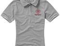 Damskie polo Calgary z krótkim rękawem, szary melanż