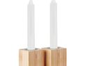PYRAMIDE - Stojak bambusowy z 2 świecami