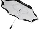 Odwrotnie barwiony prosty parasol Yoon 23”, biały / czarny