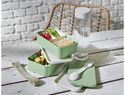 MIYO Renew dwuczęściowy lunchbox, gratnitowy / kość słoniowa / czarny