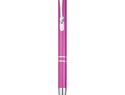 Moneta długopis z aluminium z recyklingu, magenta