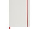 Biały notes A5 Spectrum z kolorowym paskiem, biały / czerwony