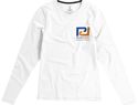 Ponoka long sleeve women's organic t-shirt, biały