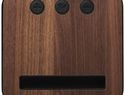 Materiałowo-drewniany głośnik Bluetooth® Shae, ciemnobrązowy