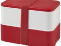 MIYO dwupoziomowe pudełko na lunch, czerwony / biały / czerwony