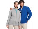 Ulan bluza unisex z zamkiem błyskawicznym na całej długości, biały