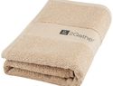Charlotte bawełniany ręcznik kąpielowy o gramaturze 450 g/m² i wymiarach 50 x 100 cm, beżowy