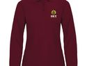 Estrella koszulka damska polo z długim rękawem, garnet