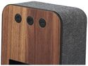 Materiałowo-drewniany głośnik Bluetooth® Shae, ciemnobrązowy