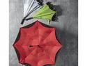 Odwrotnie barwiony prosty parasol Yoon 23”, biały / czarny