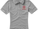 Damskie polo Calgary z krótkim rękawem, szary melanż