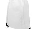 Plecak Oriole ściągany sznurkiem z kolorowymi rogami, biały / czarny