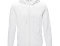 Ruby men’s organic recycled full zip hoodie, biały