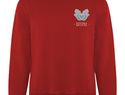 Batian bluza unisex z okrągłym dekoltem, czerwony