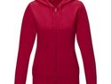 Ruby women’s organic recycled full zip hoodie, czerwony